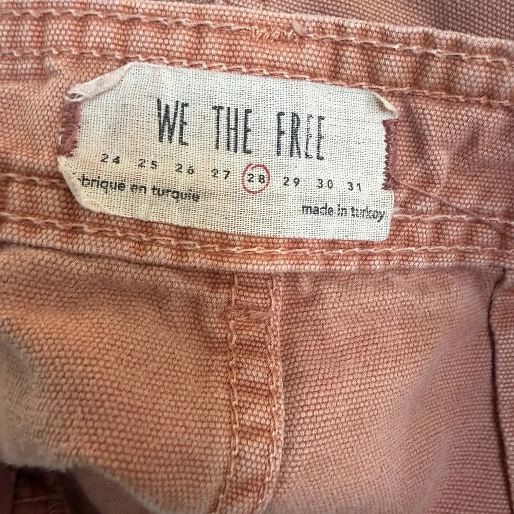 Free People We the Free Patti Cotton Cropped Pants Rose Size 28